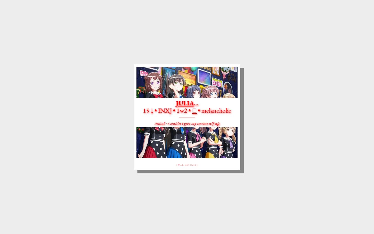 Carrd profile picture for @initial